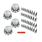 Rear Axle Wheel Covers 33mm Spike Screw-on Lug Nut Cover For Semi Truck