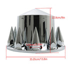 Rear Axle Wheel Covers 33mm Spike Screw-on Lug Nut Cover For Semi Truck