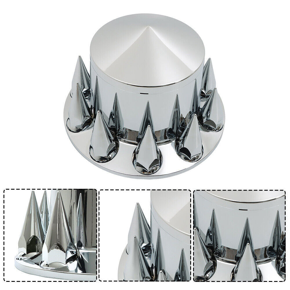 Rear Axle Wheel Covers 33mm Spike Screw-on Lug Nut Cover For Semi Truck