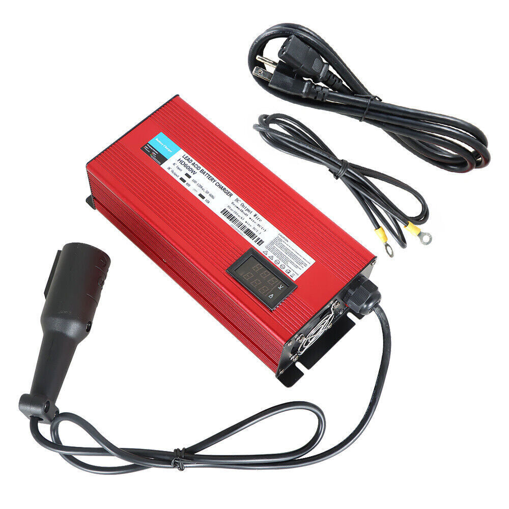 48v 10A Round 3 Pin Plug Battery Charger with OBC bypass For Club Car Golf Cart