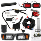 LED Headlight + Tail Light Kit Set For Club Car DS Carts 1993-UP Golf Cart