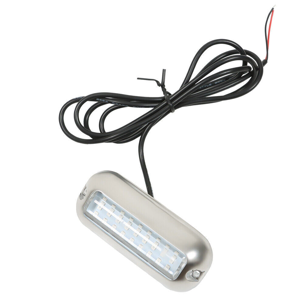 2 × 27 LED Marine Light Boat Lights Blue Stainless Steel Yacht Underwater Lamp
