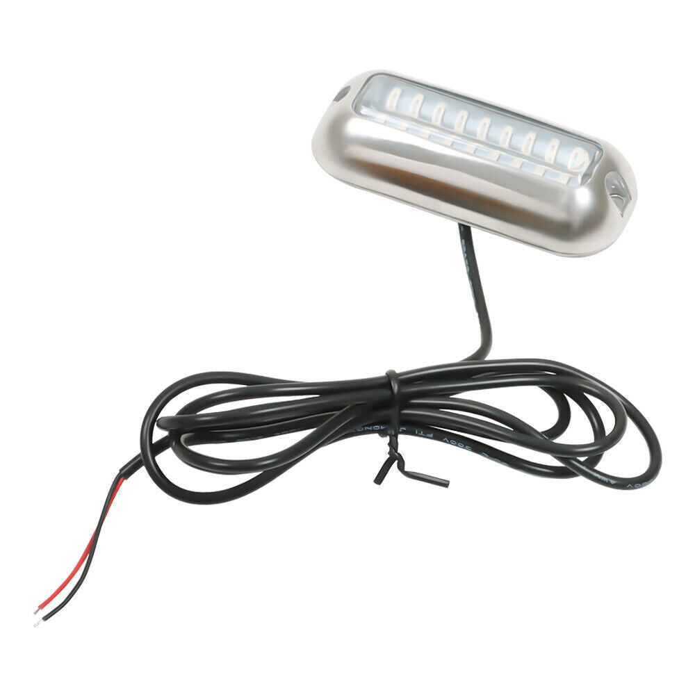 2 × 27 LED Marine Light Boat Lights Blue Stainless Steel Yacht Underwater Lamp