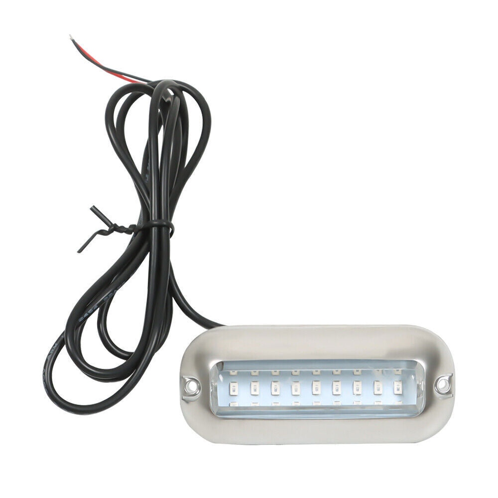 2 × 27 LED Marine Light Boat Lights Blue Stainless Steel Yacht Underwater Lamp