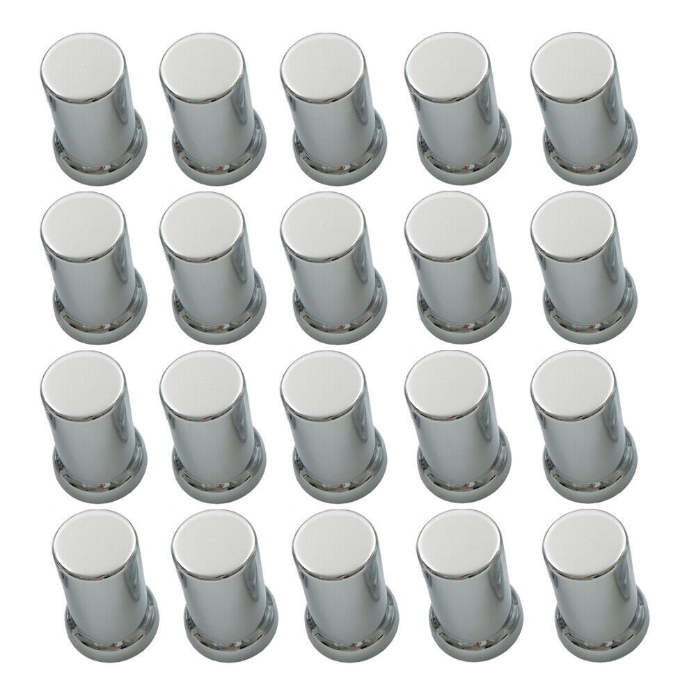Lug Nut Covers 33mm Push-On Tube Top Hat Plastic 3 3/8" Set of 20
