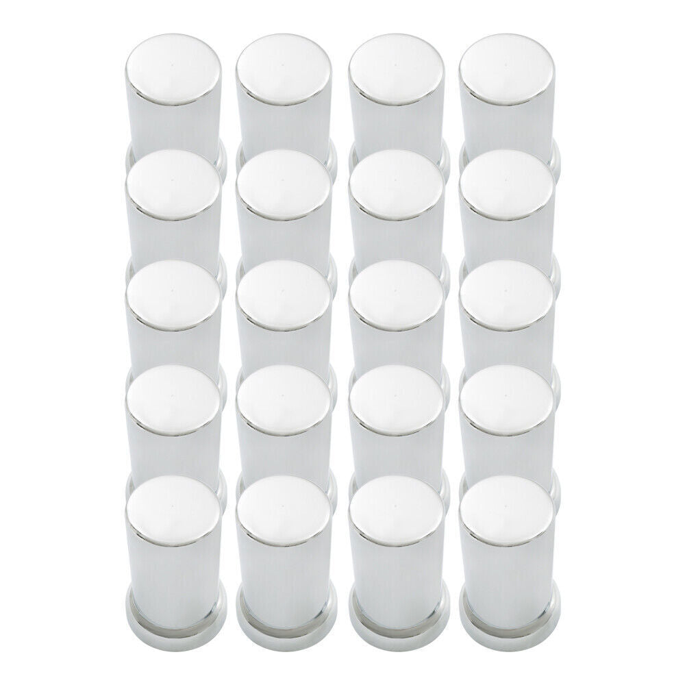 Lug Nut Covers 33mm Push-On Tube Top Hat Plastic 3 3/8" Set of 20