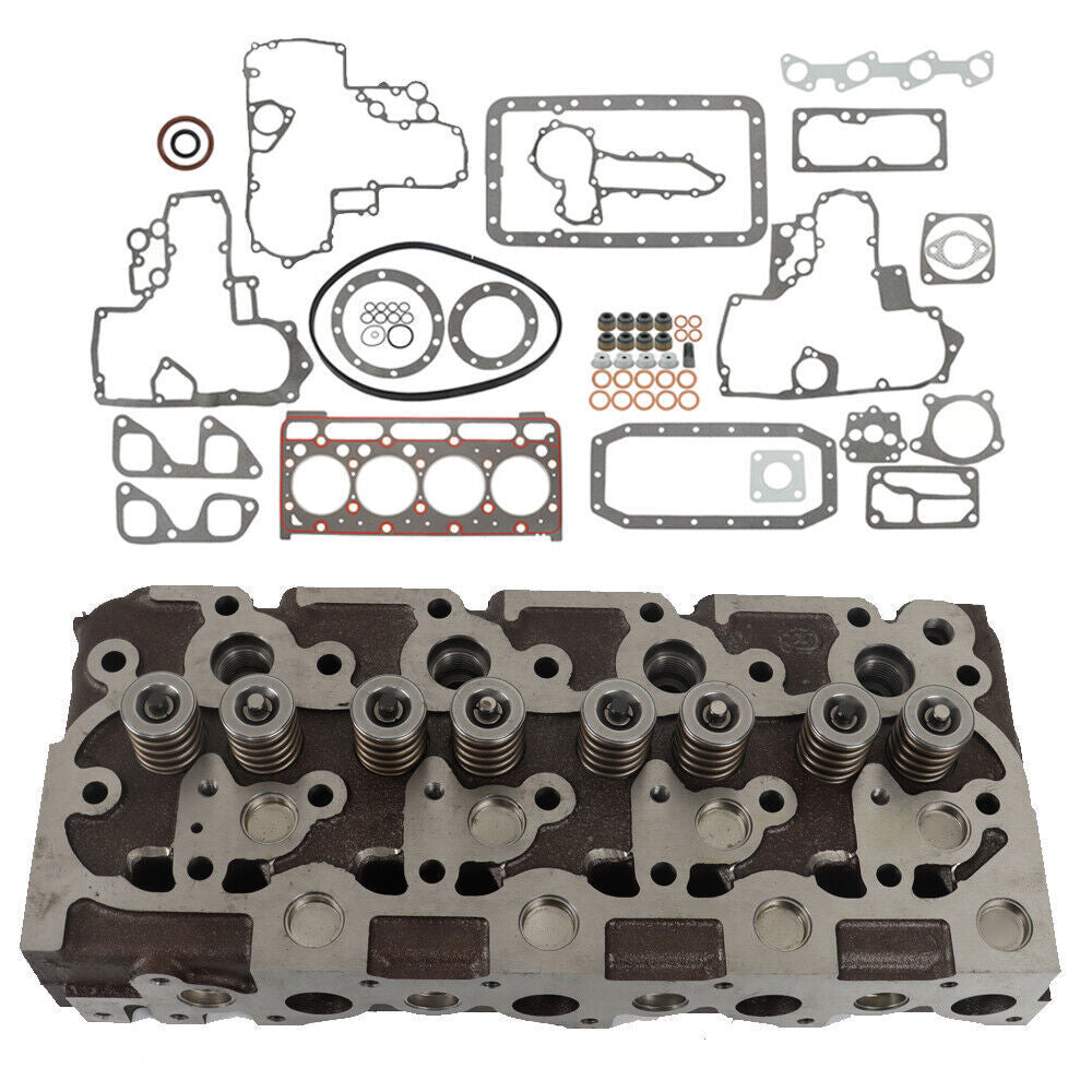 Complete Cylinder Head + Head Gasket Kit For Kubota V1702 Bobcat 1600 733 743 US