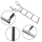 4 Steps Pontoon Boat Ladder Stainless Steel Folding Telescoping Rear Entry