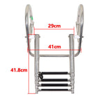 4 Steps Pontoon Boat Ladder Stainless Steel Folding Telescoping Rear Entry