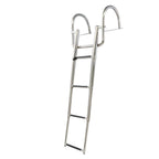 4 Steps Pontoon Boat Ladder Stainless Steel Folding Telescoping Rear Entry