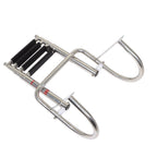 4 Steps Pontoon Boat Ladder Stainless Steel Folding Telescoping Rear Entry