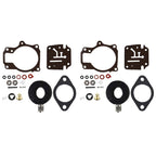 Set of 2 Carburetor Carb Rebuild Kit w Float For Johnson Evinrude 50 55 60 HP