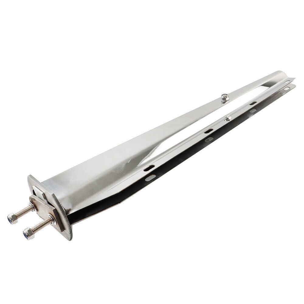 30" Stainless Steel Straight Mud Flap Hanger 2 1/2" Bolt Semi Truck Tapered
