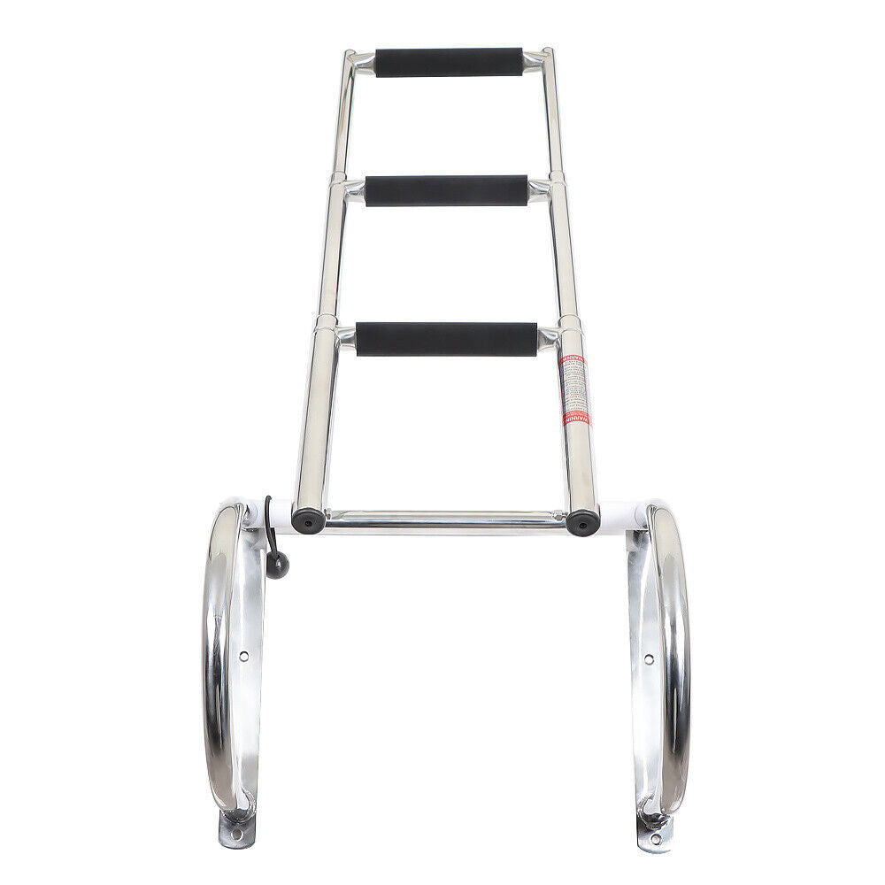 3 Steps Boat Ladder Stainless Steel in-Board Telescoping Folding Dock Ladder