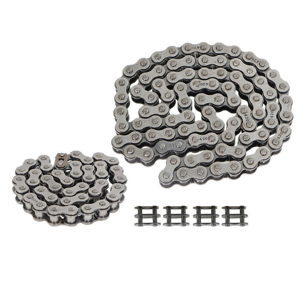 Front and Rear Chain #420 For Coleman CT200U,CT200U-EX,BT200X 196cc Mini Bike US