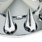 ABS Chrome Front Axle Cover 33mm Thread-on Nut Covers For Semi Truck Spiked