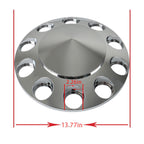 ABS Chrome Front Axle Cover 33mm Thread-on Nut Covers For Semi Truck Spiked