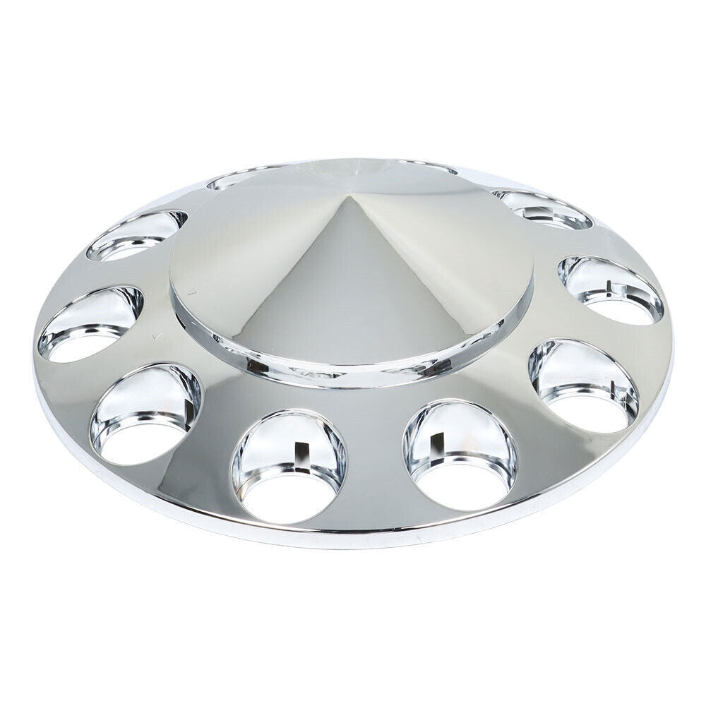 ABS Chrome Front Axle Cover 33mm Thread-on Nut Covers For Semi Truck Spiked