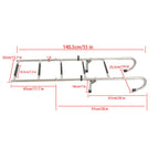 Stainless Steel Folding Ladder Telescoping 400 lb. Limit For Boats 5 Step
