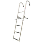Stainless Steel Folding Ladder Telescoping 400 lb. Limit For Boats 5 Step