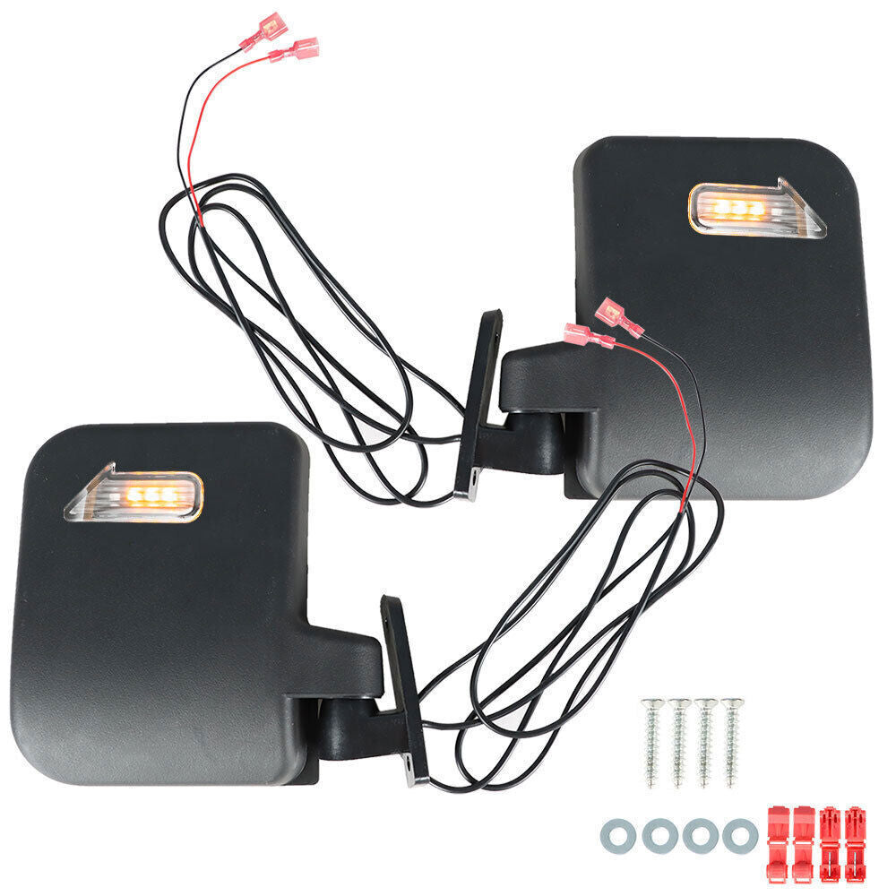 Golf Cart Side Mirrors W/ Led Arrow Turn Signal For EZGO Club Car YAMAHA