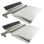 24"x24" Quarter Fender Set Stainless Steel Fit For Volvo VNL Semi Truck