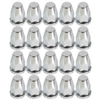 Set of 2 Chrome Front Axle Wheel Cover with Hub Cap 33mm Lug Nuts for Semi Truck