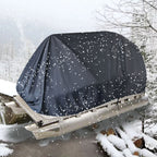 21-24ft Heavy Duty Trailerable Waterproof Boat Cover Fishing Ski Beam Gray
