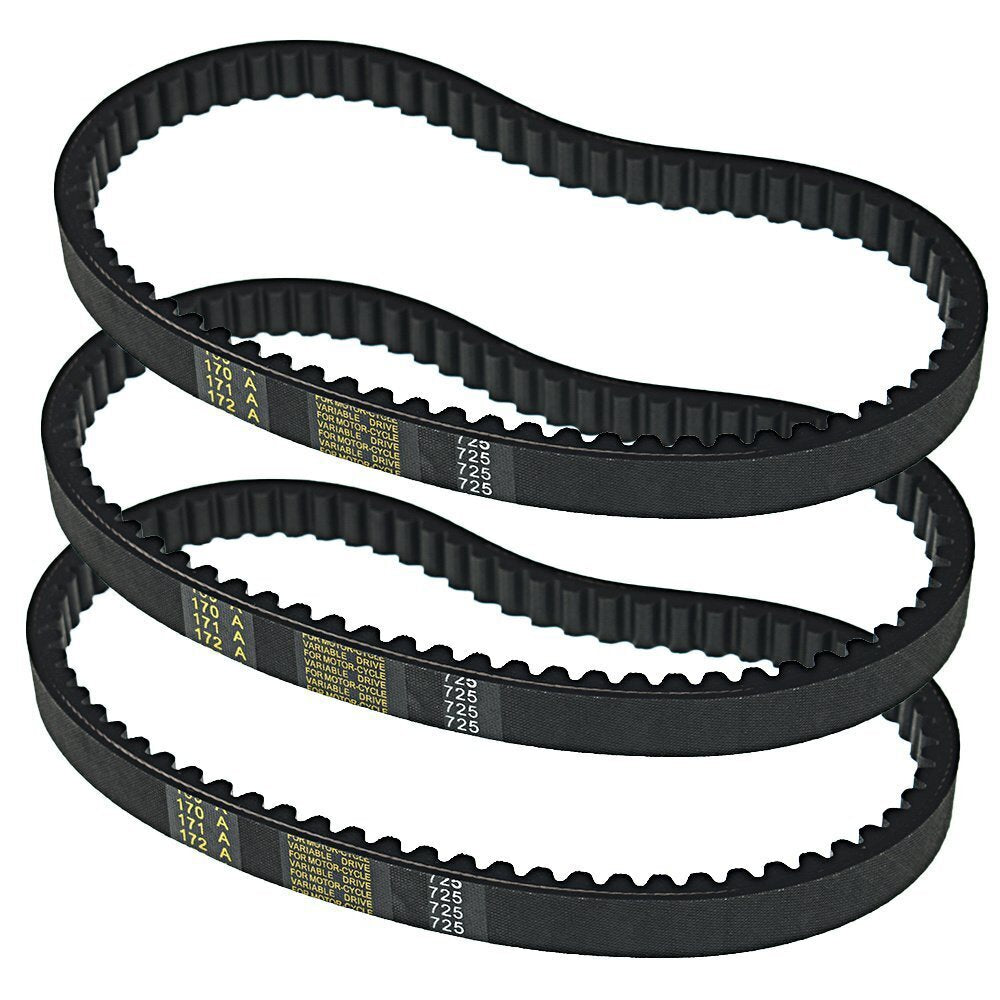 3 Rubber belts Go Kart Drive Belt 725 for 30 Series torque converter- 3pc SET