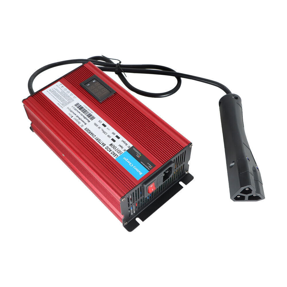 New 48 V 12A  "Triangle" 3 Pin Style Plug Golf Cart Charger For EZGO RXV & TXT