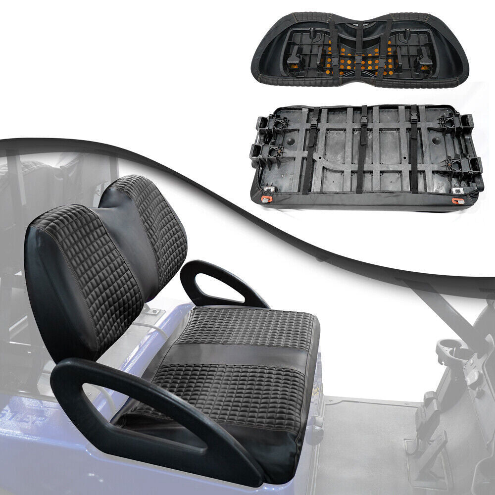 For Club Car Precedent Front Seat Cover Kit Black Golf Carts-No Stapler Required