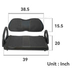 For Club Car Precedent Front Seat Cover Kit Black Golf Carts-No Stapler Required