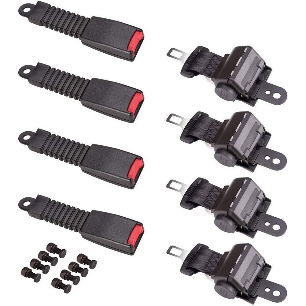 For EZGO/Yamaha/Club Car Golf Cart 42" Seat Belts with Buckles Retractable