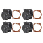 4× Float Chamber Carb Bowl For Johnson Evinrude 90-175hp 433000 0433000 w/Gasket