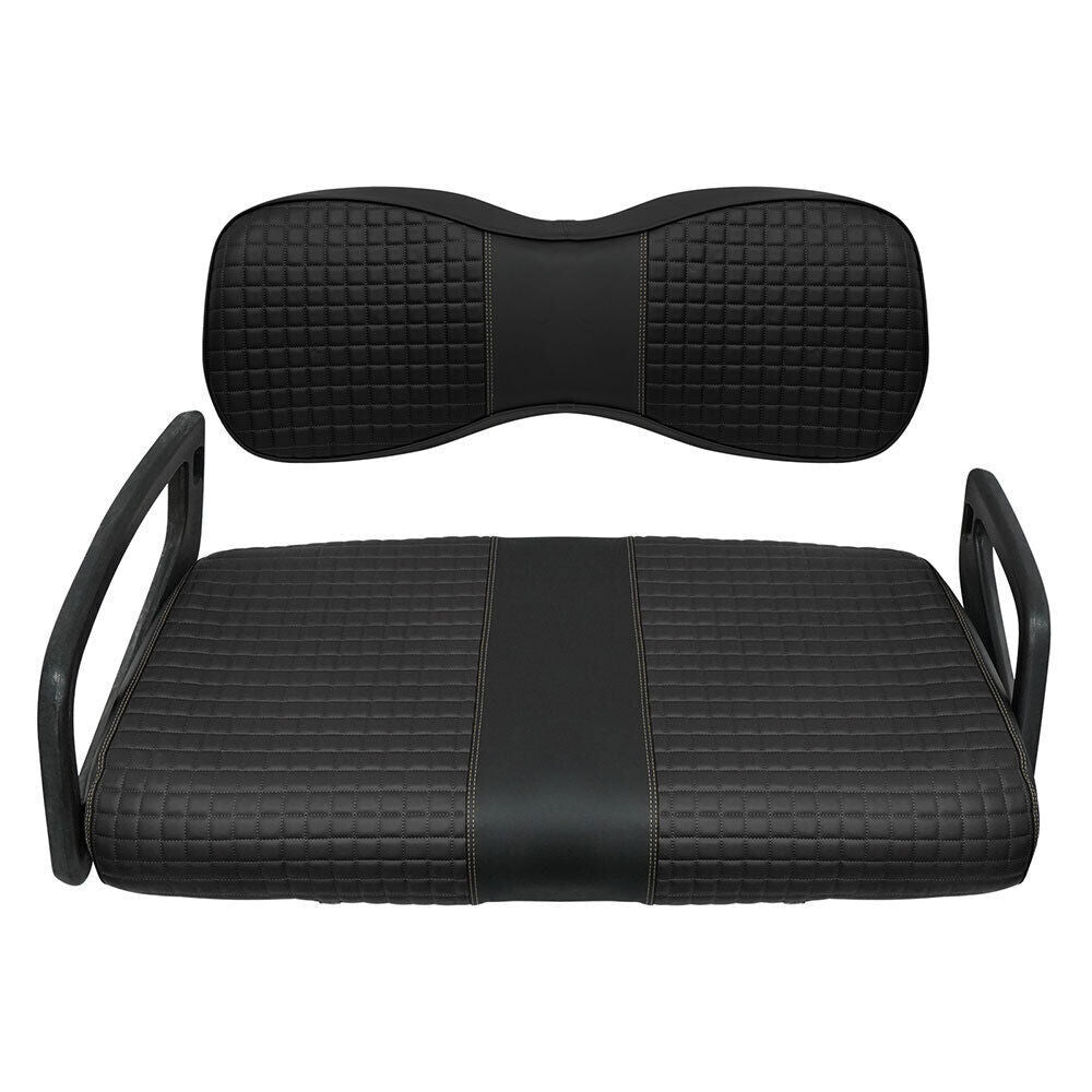 4Pcs Golf Carts Seat Covers Front & Rear For Yamaha Drive/Drive 2 2007-Up Black
