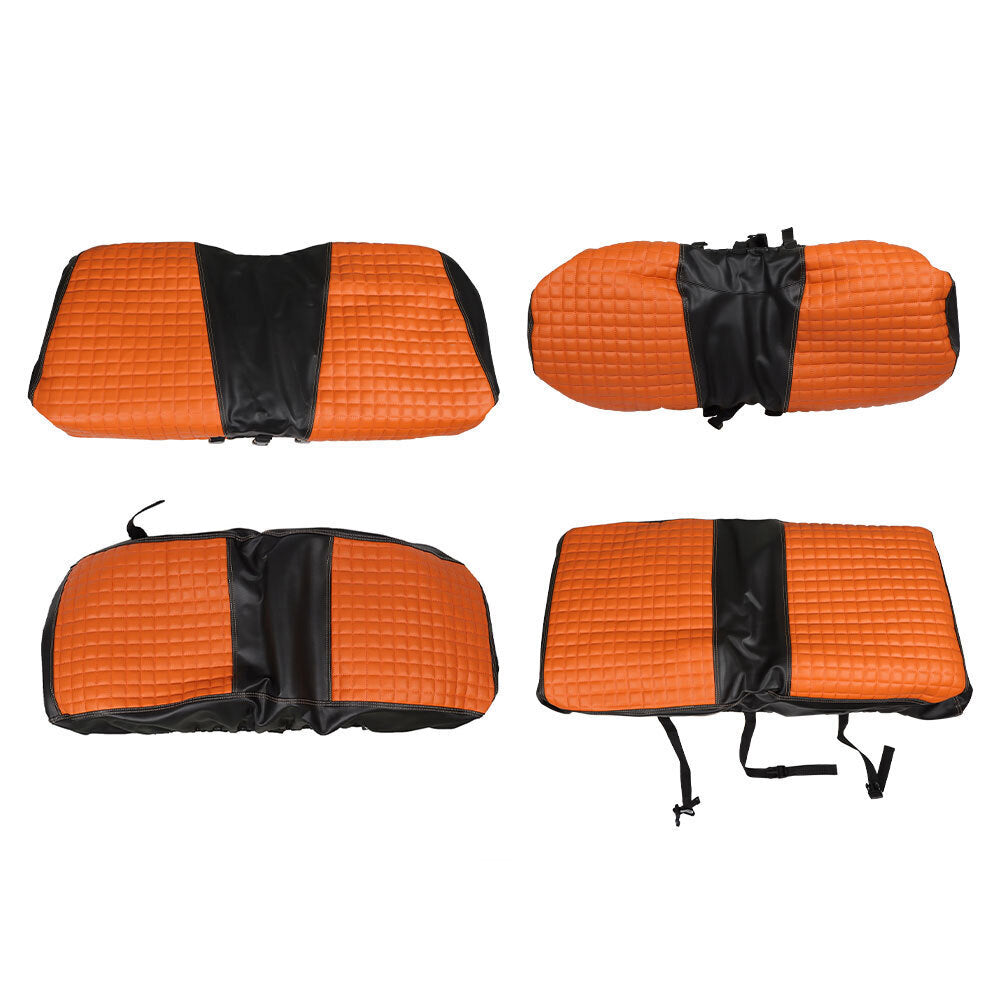 Orange Front & Rear Seat Covers Fits For Club Car Precedent Golf Carts 2004-Up