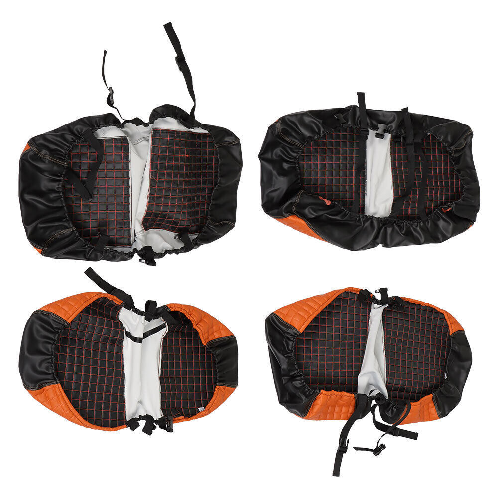 Orange Front & Rear Seat Covers Fits For Club Car Precedent Golf Carts 2004-Up