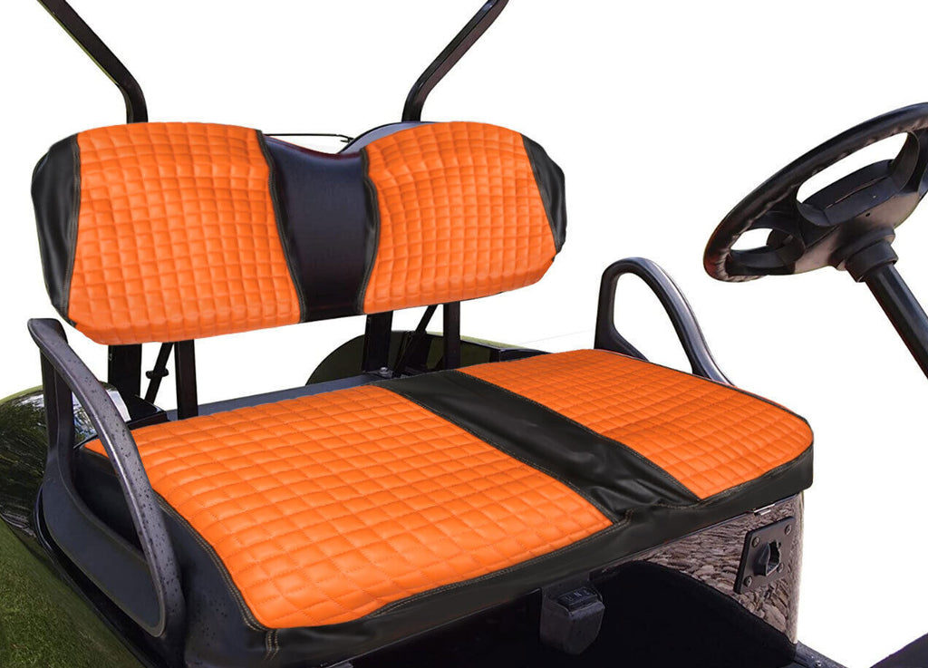 Orange Front & Rear Seat Covers Fits For Club Car Precedent Golf Carts 2004-Up