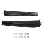 Mud Flap Hangers Black Steel Straight 30" Pair 2.5" Semi Truck Spring Loaded