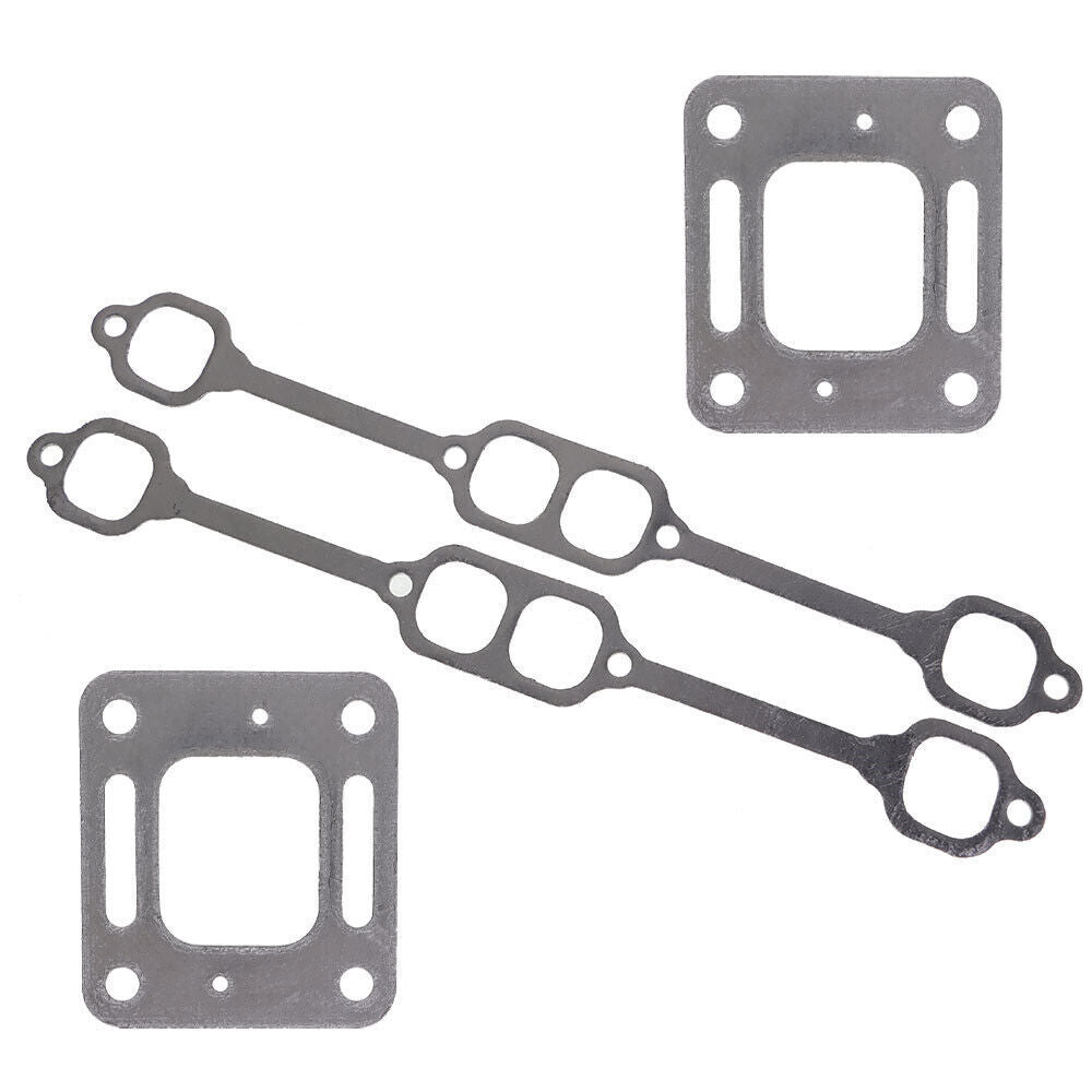 For Mercruiser 5.0 5.7 350 Mag Riser Block v8 Elbow Kit Exhaust Manifold Gasket