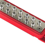 12 Point Busbar Bus Bar Power Distribution Block 180A 12V DC Pair Black & Red
