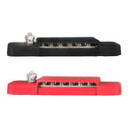 12 Point Busbar Bus Bar Power Distribution Block 180A 12V DC Pair Black & Red