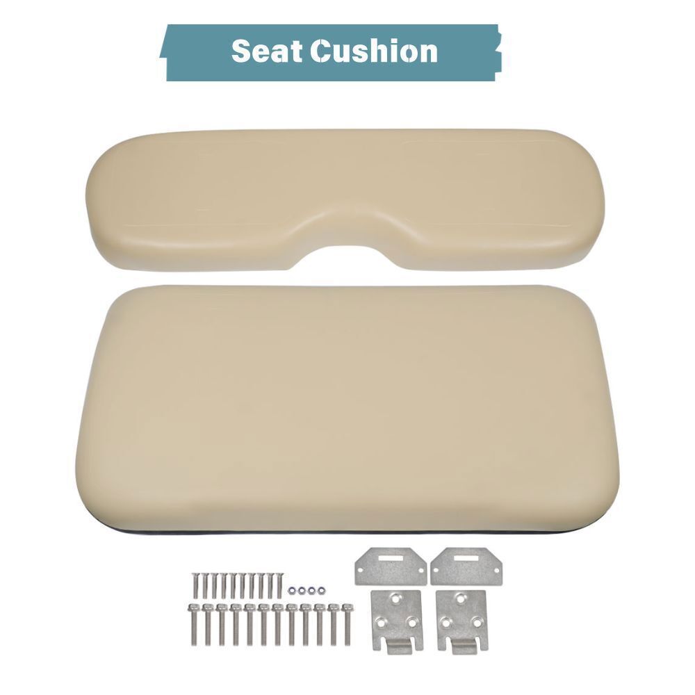 W/ Hardware Front Seat Cushion For E-Z-GO Medalist TXT 1994-2013 Models -Tan