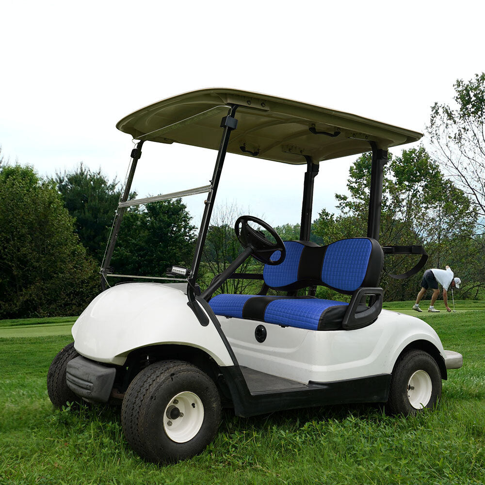 For Yamaha Drive/Drive 2 2007-UP Front And Rear Seat Covers Golf Cart -Blue 4Pcs