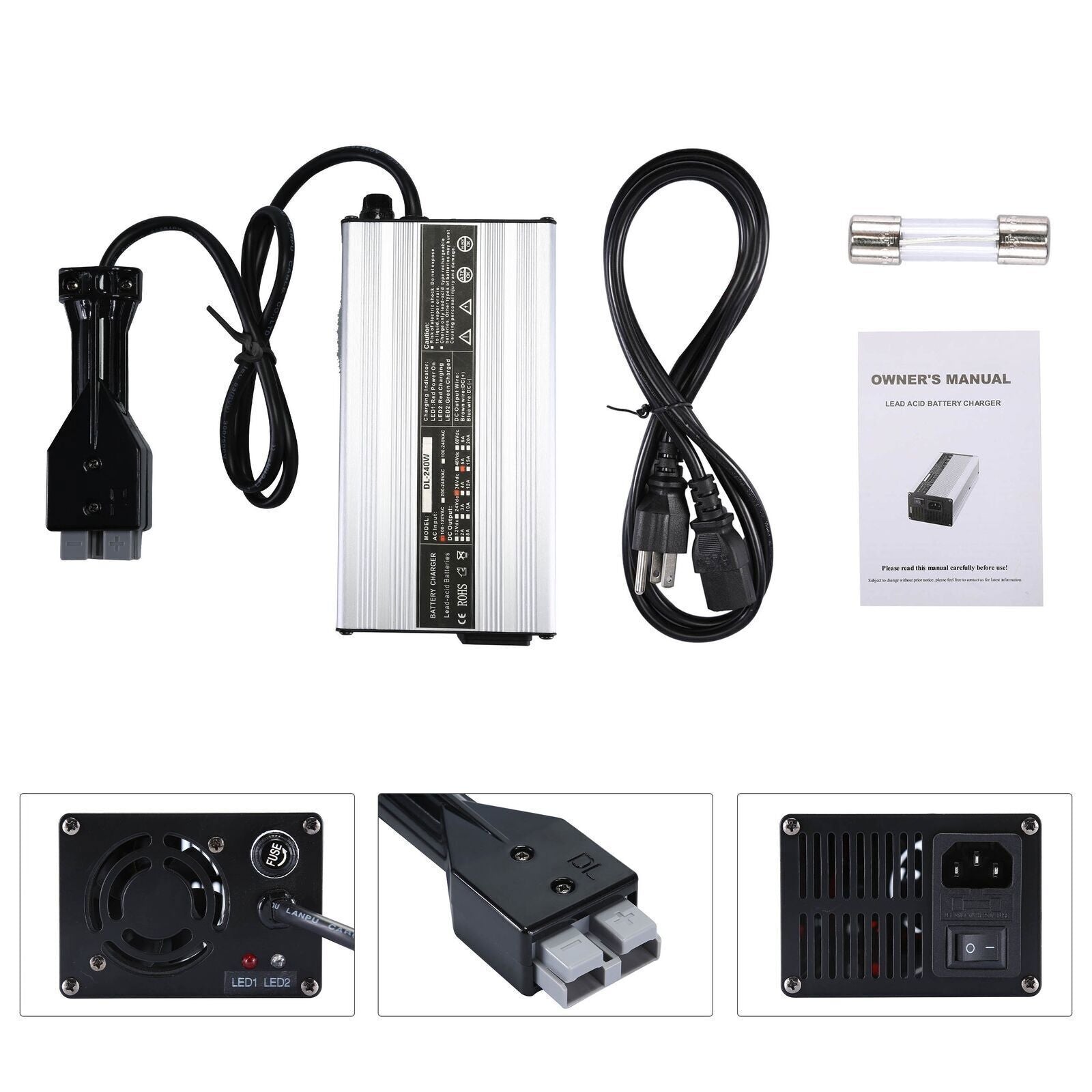 36 Volt 36V Golf Cart Battery Charger for MARATHON SB50 EZ GO Club Car US 83-94