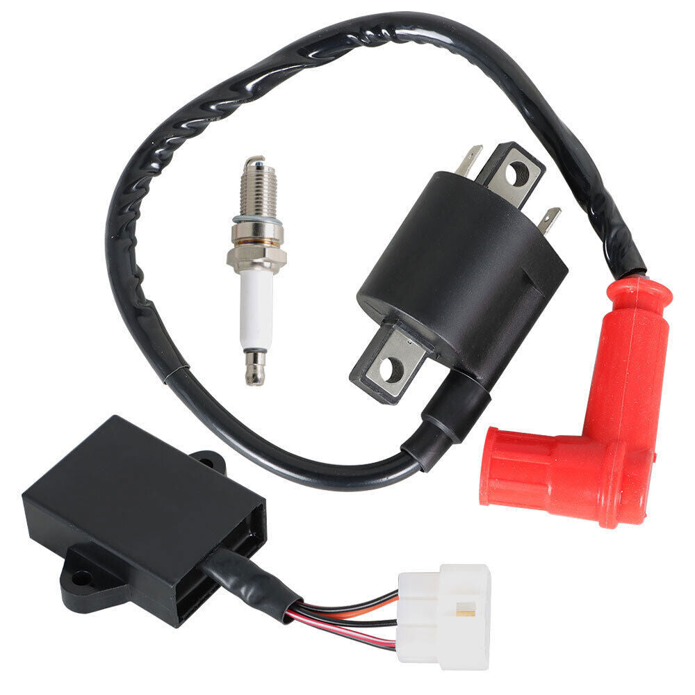 For Yamaha Gas Golf Cart G9 90-95 Ignition Coil Ignitor CDI Box Spark Plug New