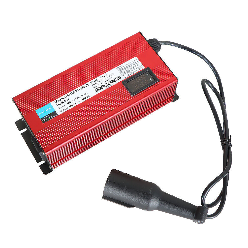 48Volt 10A Round 3 Pin Plug Charger with OBC bypass For Club Car Golf Cart