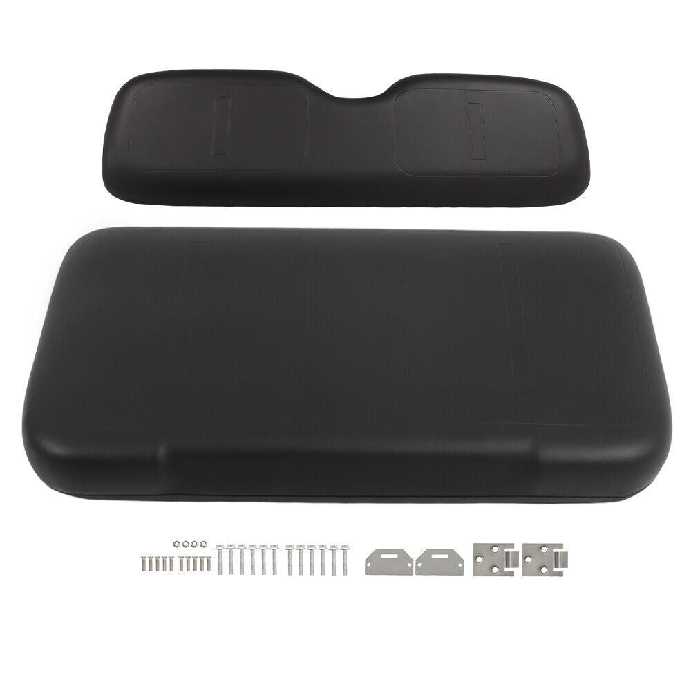 Black Front Seat Cushion with Hardware For EZGO Medalist TXT 1994-2013 Golf Cart