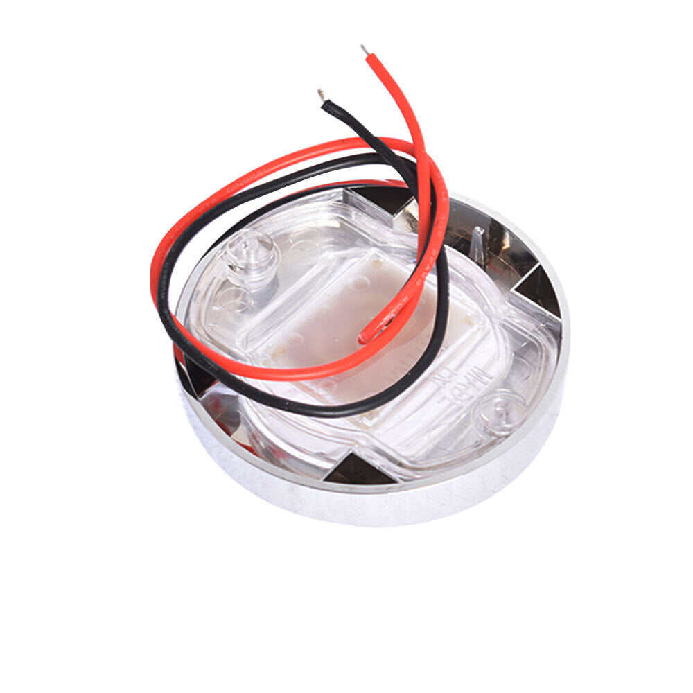 4X Cabin Deck Walkway Courtesy Lights White Stern Light 3" Round Marine Boat LED