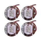 4X Cabin Deck Walkway Courtesy Lights White Stern Light 3" Round Marine Boat LED